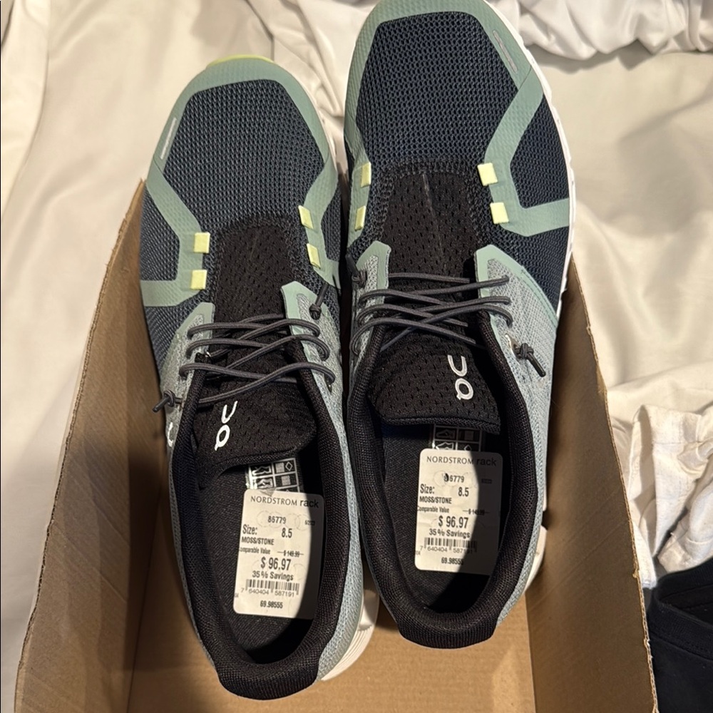 On Running Athletic Shoes - Black and Green